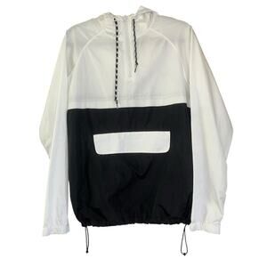 Zine White Black Lightweight Jacket Men's S Casual Streetwear Golf Outdoor Run